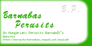 barnabas perusits business card